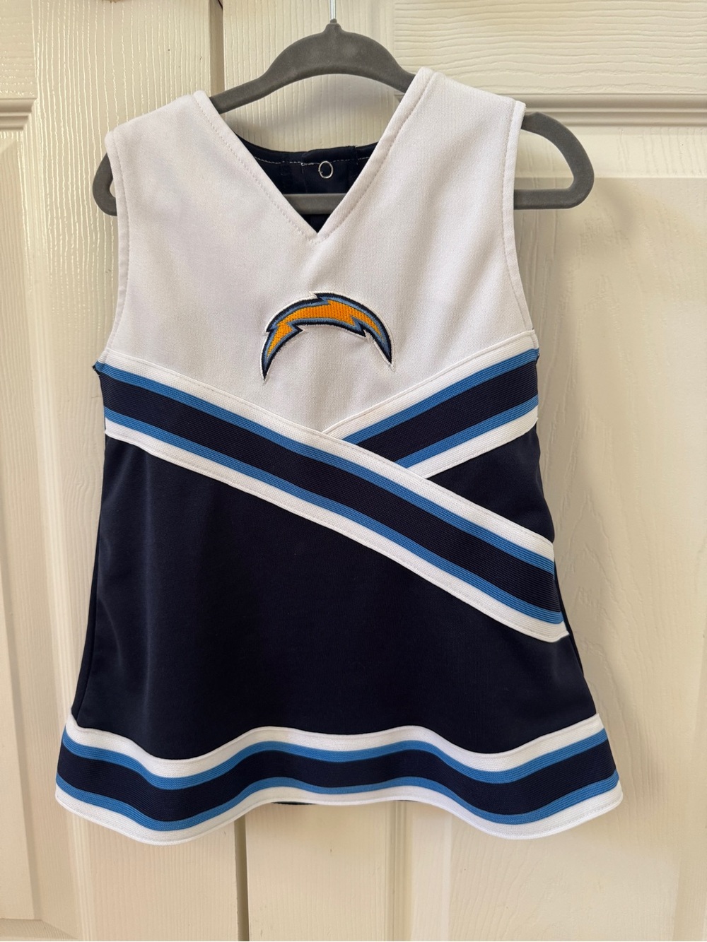 NFL Los Angeles Chargers Girls Navy & White Cheer Dress Top